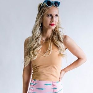 Kortni Jeane toasted almond swim top XS